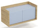 Wall Shelf Mobius | size: Width: 78cm, Height: 36cm, Depth: 41cm | color: Oak/Blue | image: 1 | variant: 1000515