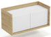 Wall Shelf Mobius | size: Width: 78cm, Height: 36cm, Depth: 41cm | color: White/Oak | image: 1 | variant: 1000514