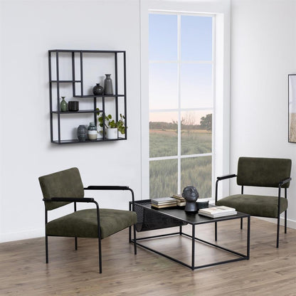 Wall Shelf Seaford 1 | size: Width: 75cm, Height: 91cm, Depth: 20cm | color: Black | image: 4 | variant: 1016952