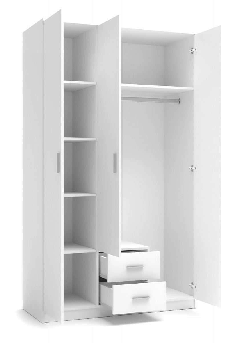 Wardrobe Copenhagen | size: Width: 120cm, Height: 205cm, Depth: 52cm | color: White | image: 1 | variant: 1001965