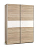 Wardrobe Copenhagen | size: Width: 153cm, Height: 210cm, Depth: 58cm | color: White/Oak | image: 1 | variant: 1001950