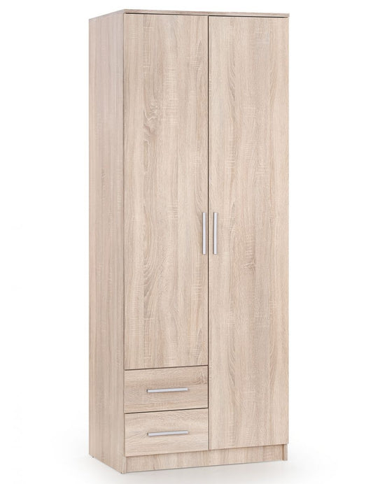 Wardrobe Copenhagen | size: Width: 80cm, Height: 205cm, Depth: 52cm | color: Oak | image: 1 | variant: 1001964