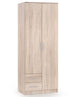 Wardrobe Copenhagen | size: Width: 80cm, Height: 205cm, Depth: 52cm | color: Oak | image: 1 | variant: 1001964